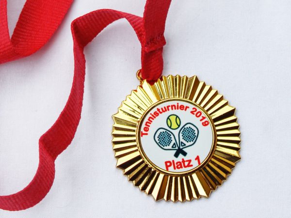 Medaille Gold für Vereine bedruckt